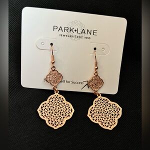 Park Lane Rose Gold Filigree Earrings